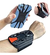 Wristband Phone Holder-2024 Upgraded Phone Wrist Strap 360° Rotation & Detachable - Compatible wi...
