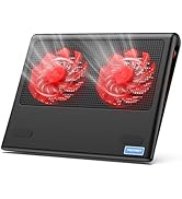 TECKNET Laptop Cooling Pad, 12"-15.6" Laptop Cooler, Gaming Laptop Cooling Stand, Wind Speed Adju...