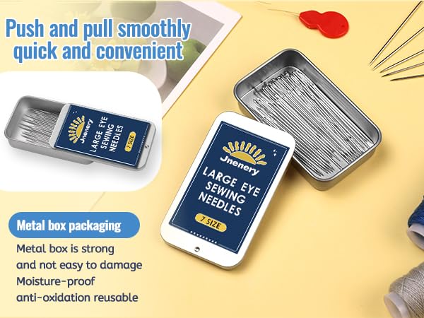 7 sizes sewing needles