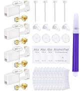 QWALIT Gold Ear Piercing Kit Silver Ear Piercing Gun Kit Disposable Self Piercing Earring Gun wit...