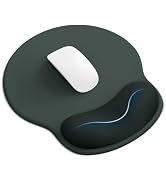 Mouse Pad with Wrist Rest for Desktop Large Ergonomic Mouse Mat(Black+Gray) | 10.6''L x 9''W Size...