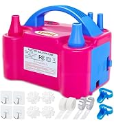 YEPVIE Electric Balloon Pump, Portable 2 Modes Balloon Blower Machine with 14 Balloon Arch Kits, ...