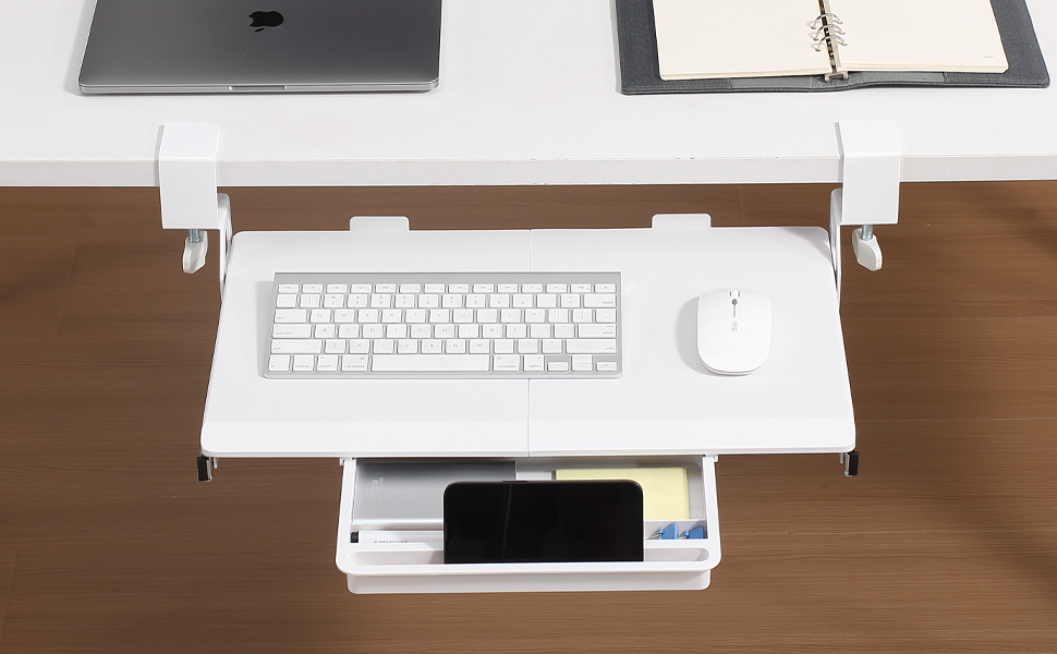 c clamp keyboard drawer