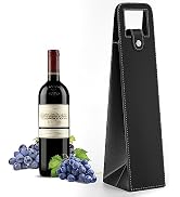 RYDDOY Wine Gift Bag, Reusable Leather Wine Tote Carrier, Single Bottle Champagne Beer Gift Bags ...
