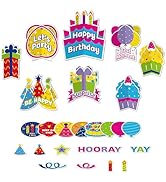 HonuGoGo Birthday Table Decorations Kit, 46ct Colorful Party Supplies with Table Centerpieces, Co...