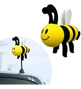 Gasedin Bee Car Antenna Toppers, Automotive Roof Lovely Face Bumble Bee Antenna Balls Stickers De...
