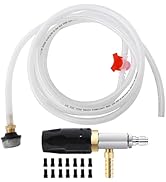 JOEJET Adjustable Chemical Injector Kit, Long Range Pressure Washer Nozzle, External Injection So...