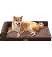 Patas Lague Orthopedic Dog Bed for Large Dogs, Waterproof L Shaped Large Pet Sofa Beds with Remov...