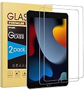 SPARIN 2 Pack Screen Protector Compatible with iPad 9th Generation 10.2 inch, Tempered Glass Comp...