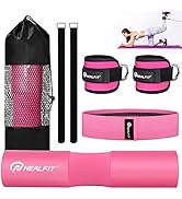 NEALFIT Barbell Pad Set for Squats, Lunges and Hip Thrusts, Neck & Shoulder Protective Pad, Stand...