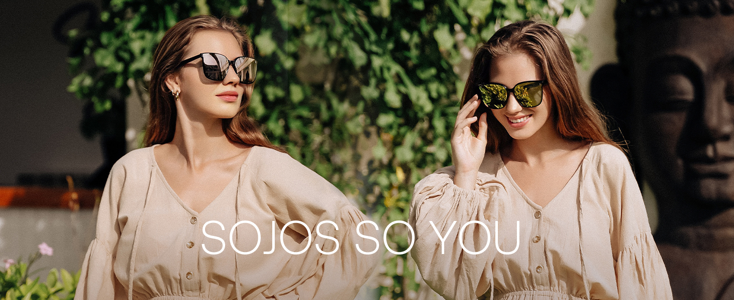 SOJOS Trendy Oversized Sunglasses for Women and Men