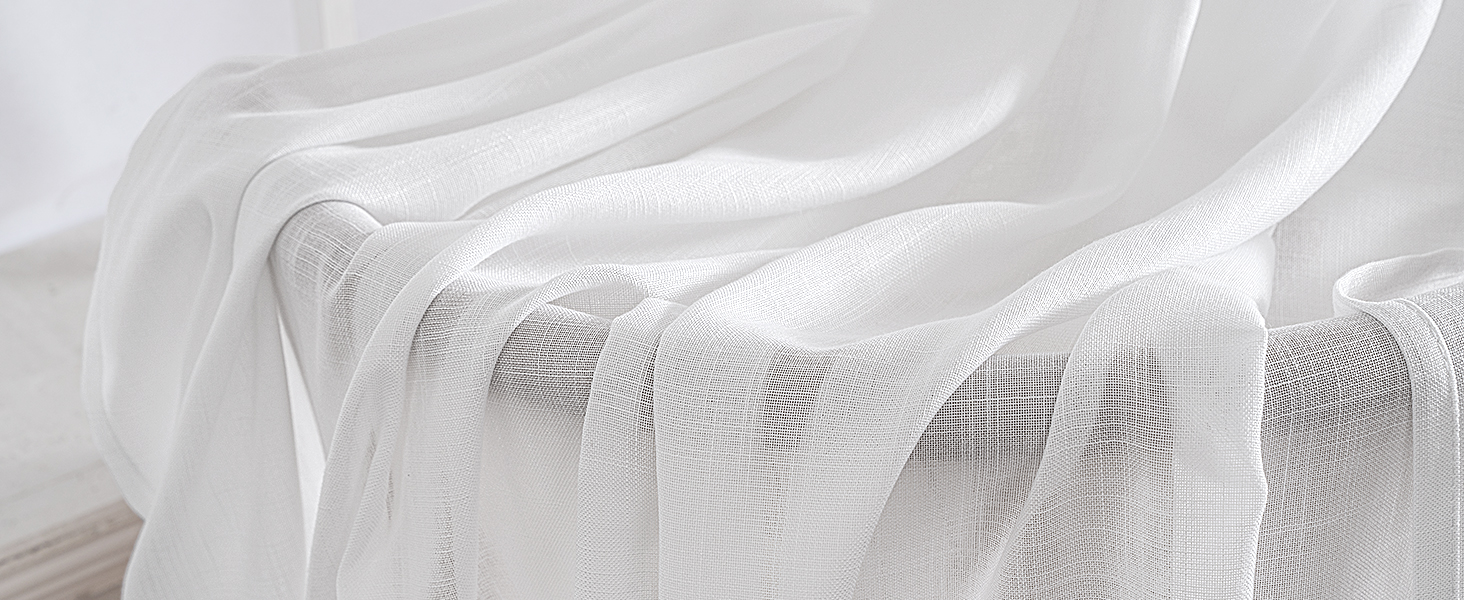white curtains