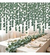 RAINFLOW 6 Pack 7.1FT Faux Eucalyptus Greenery Garland Hanging Vines for Bedroom Wall Decor Weddi...