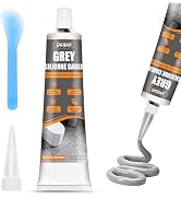 JAOJAO Gray Caulk, Waterproof Gray Silicone Caulk Excellent Adhesion Long-Lasting Flexibility Sta...