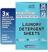 Zero Trace Laundry Detergent Sheets - Fragrance Free Laundry Detergent Ideal Laundry Soap, Perfec...