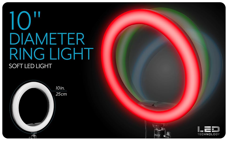 10" Diameter Ring Light Soft LED Light