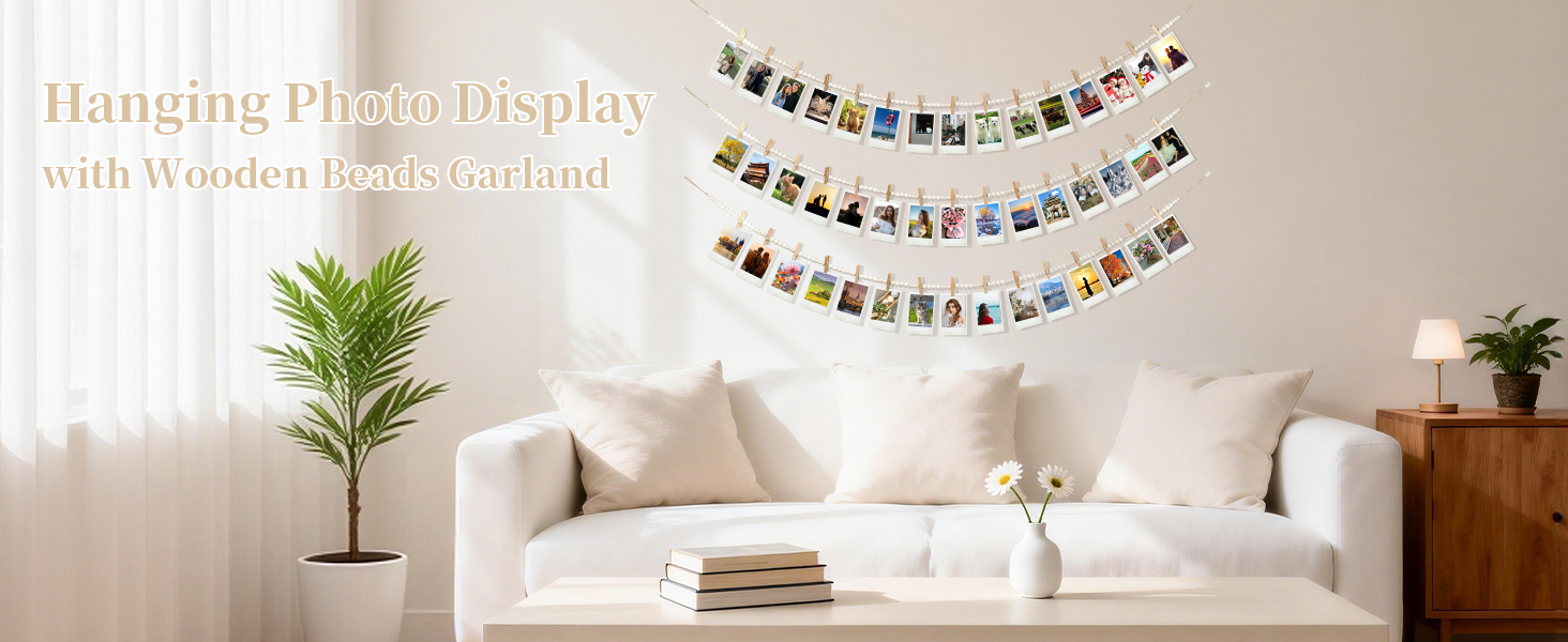 hanging photo display