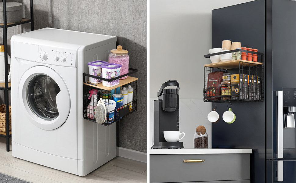 Magnetic Shelf Basket Spice Rack for Fridge
