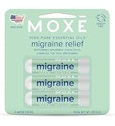 MOXE Migraine Relief Nasal Inhalers, Essential Oils for Headaches & Tension Relief, Portable Arom...