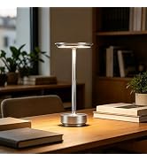 VANZBON Rechargeable Cordless Table Lamps (Silver)