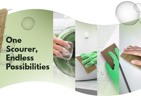 cleaning pads kitchen coconut husk scrubber sponge and scrubber set mesh scrubber power pot scrubber