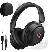 ANC Wireless Headphones with Case, Active Noise Canceling Over Ear Bluetooth Headset with Mic, De...