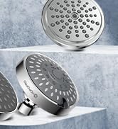 HOPOPRO High Flow Shower Head - High Pressure Rain - 7 Inch Rainfall Spray Shower Head - Tool-les...