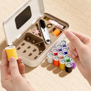 Comes with 16 Rolls of High-Quality Sewing Thread