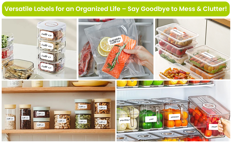 sticker labels waterproof labels food labels thermal labels labels for storage bins freezer labels