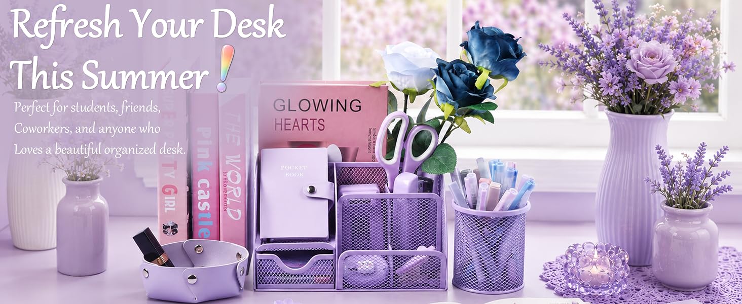 Purple Desk Accessories