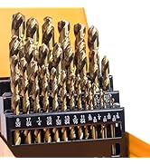 ROGAPER Cobalt Drill Bit Set, 29Pcs M35 HSS Twist Jobber Length for Hardened Metal, Stainless Ste...