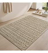AMOAMI Unique Woven Bath Mat, Super Absorbent Non Slip Bath Mats for Bathroom Floor Textured Bath...