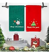 PUPOPIK 2 Pack Christmas Hand Towels , Christmas Bath Hand Towel, Kitchen Towels, Soft Washcloths...