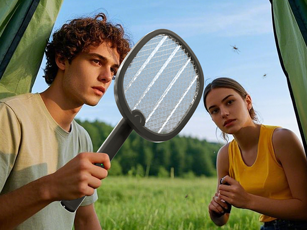 Electric Fly Swatter RECHARGEABLE Bug Zapper Racket