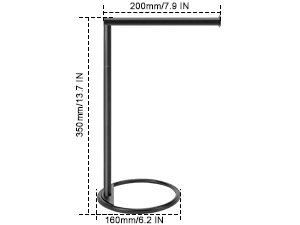 Thicken Metal L Shape Hand Towel Rack