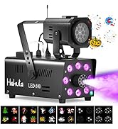 Fog Machine, Hakuta Smoke Machine with LED Projector Light and 8 colorful LED Lights and Smoke Ef...