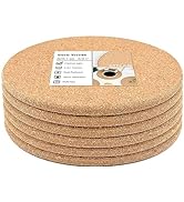 KITLAB Cork Trivet, 6 Pack High Density Thick Cork Trivets for Hot Dishes and Hot Pots, 8 Inch He...