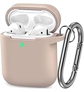 ATUAT Compatible with AirPods Case Cover, Full Protective Silicone Skin Dust-Proof Designed for A...