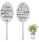 2 Packs Garden Marker Friendship Gift, Metal Spoon Plant Markers, Plant Label Gift, Creative Plan...