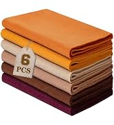 HaoFeiJH 6 Rolls 8"x20" Soft Felt Fabric Sheets, 1.6mm Thick, Assorted Earth Tone Colors – Nonwov...