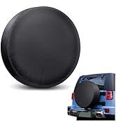 Spare Tire Cover,PVC Leather RV Tire Covers with Thickened Elastic Band and Double Nails,Waterpro...