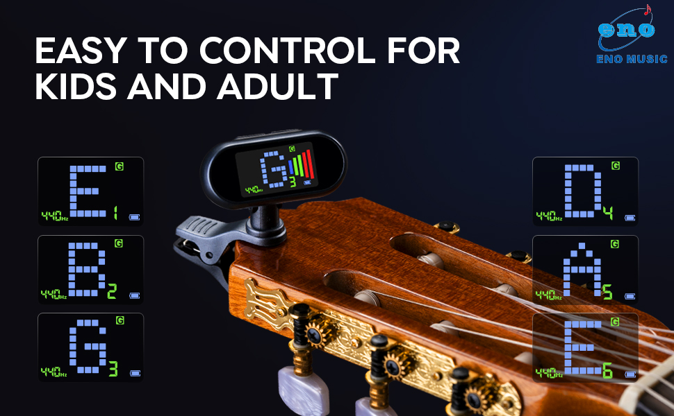ET-10 Rechargeable Guitar Bass Ukulele Tuner