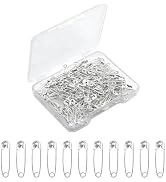 120 Pcs Small Safety Pins Silvery,0.75Inch/19mm Silvery Safety Pins for Clothes Metal Tiny Clothe...