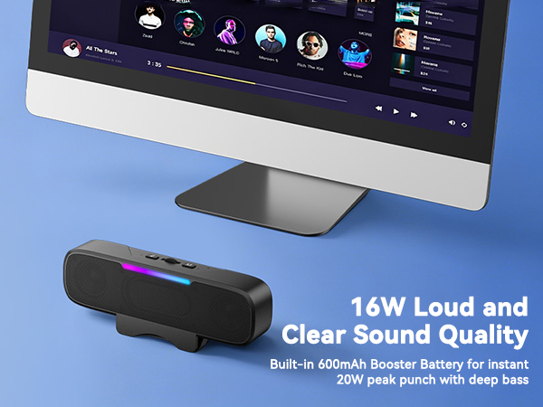 computer speakers for desktop pc with 16w loud sound