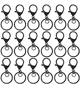 30Pcs Lobster Claw Clasps Keychain for Jewelry Making,Metal Lobster Clasp Swivel Trigger Clips wi...