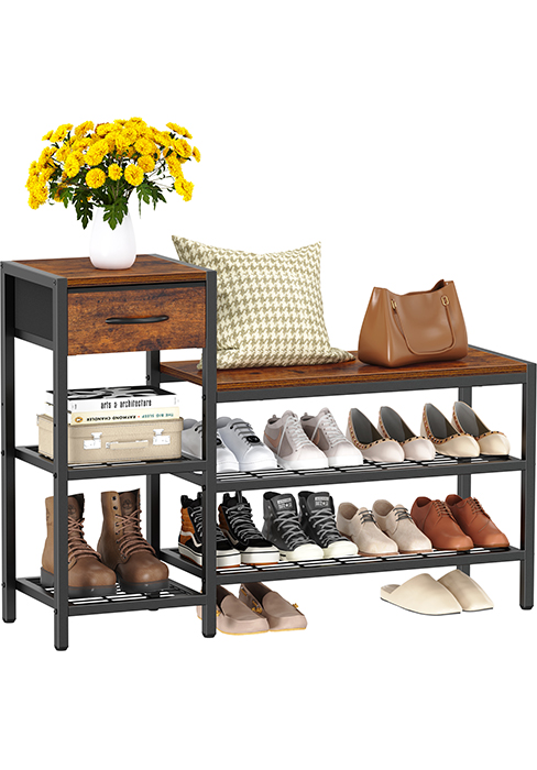 3 tier shoe bench