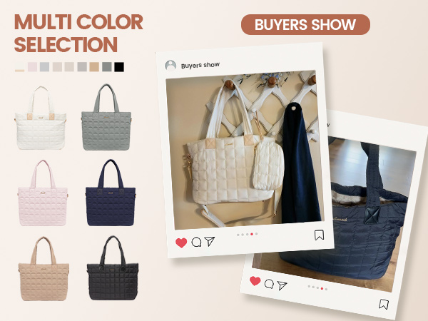 puffy tote bag