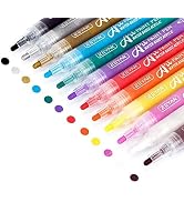 ZEYAR Acrylic Paint Pens for Rock painting, 12 colors, Water based Medium Point, AP Certified, As...