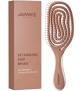 AIMIKE Spiral Flex Detangler Hair Brush, Pain-Free Hairbrush for Women Thin Fine Hair & Kids, Wet...
