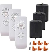 LPHUMEX 3 Pcs Universal Ceiling Fan Remote Control Kits, Small Size Receiver Light Timing & Speed...